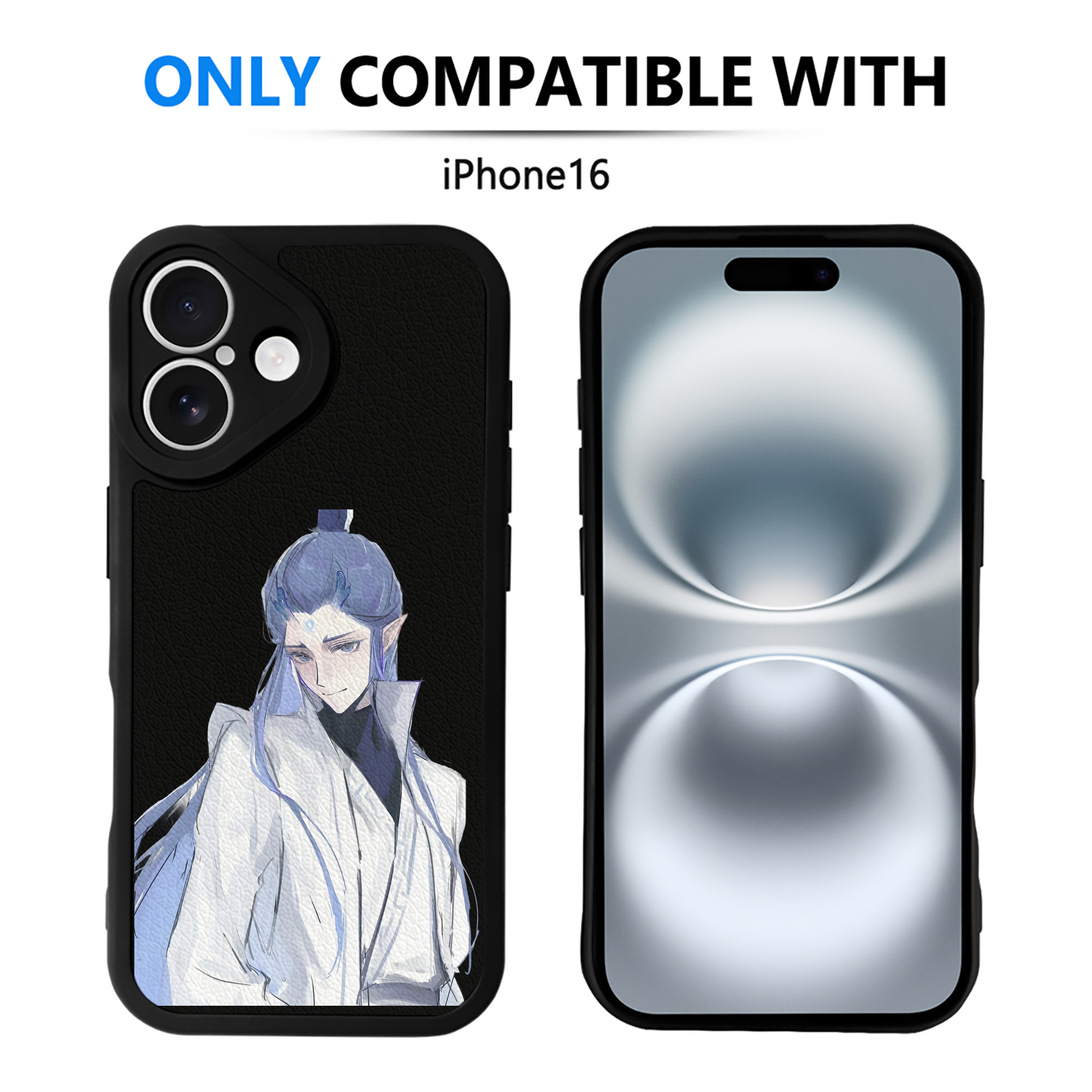 （画像用） Ne Zha 2 ナタ 魔童の大暴れ 【iPhone 16シリーズ対応】シリコンスマホケース（レザー調） 材質：シリコン